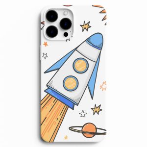 Uzay Roketi Desenli Telefon Kılıfı