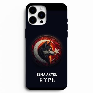 Bayrak ve Kurt Resimli Kişiye Özel Kılıf Baskı