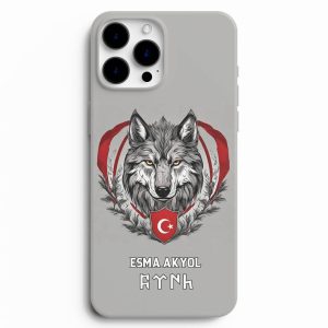 Kurt ve Bayrak Desenli Özel Tasarım Telefon Kılıfı
