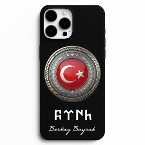 Türk Bayrağı Tasarımlı İsme Özel Telefon Kabı