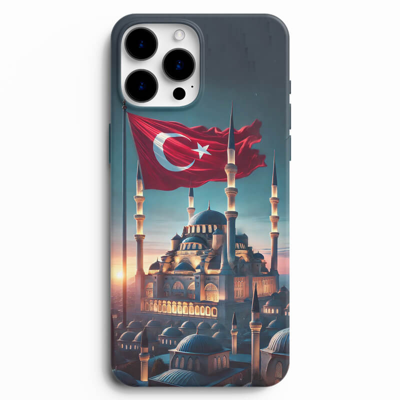Bayrak ve Camii Tasarımlı Telefon Kılıfı