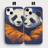 ciftlere ozel cool panda baskili ikili telefon kilifi