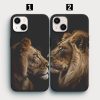 disi aslan ve erkek aslan tasarimli ikili telefon kiliflari