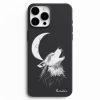 isme ozel ay ve kurt ulumasi tasarimli telefon kilifi