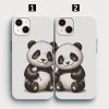 kisiye ozel panda baskili ikili telefon kilifi isim veya tarih yazilabilir.