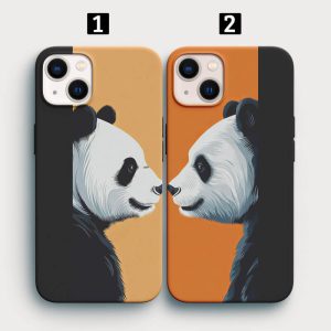 Panda Resimli İkili Telefon Kılıfı