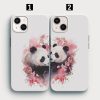 sevgililere ozel panda baskili ikili telefon kilifi