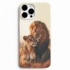 disi aslan ve erkek aslan tasarimli hediye telefon kilifi