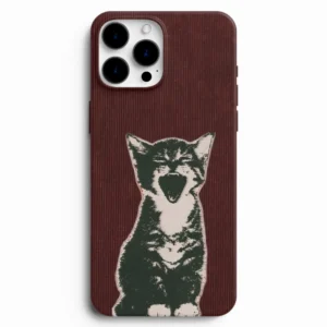 Esneyen sevimli kedi telefon kılıfı özel tasarım