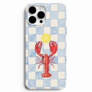 Istakoz desenli telefon kılıfı deniz temalı tasarım