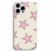 Pembe yıldız desenli telefon kılıfı