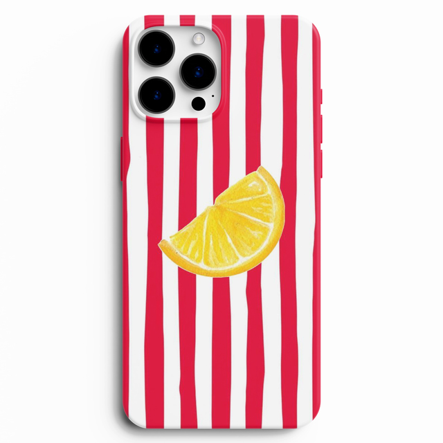 Limon dilimi desenli silikon lansman telefon kılıfı