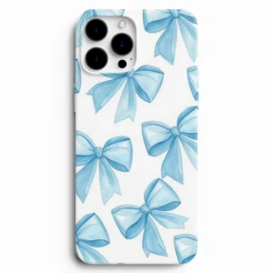 Mavi kurdele desenli aesthetic telefon kılıfı