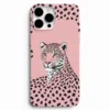 Leopar desenli lansman silikon telefon kapağı