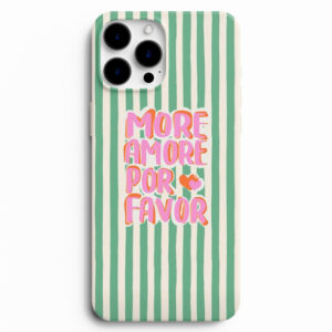 More Amore Por Favor yazılı silikon lansman telefon kılıfı