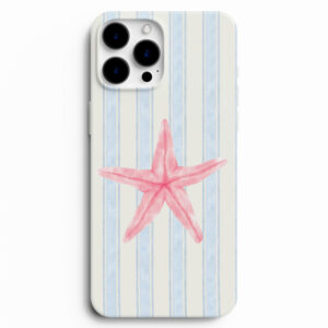 Pembe deniz yıldızı desenli silikon lansman telefon kılıfı