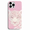 Pastel tonlu leopar desenli silikon telefon kılıfı