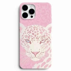 Pastel tonlu leopar desenli silikon telefon kılıfı