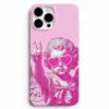 Modern sanat esintili pembe telefon kılıfı