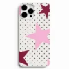 Pembe yıldız desenli telefon kılıfı