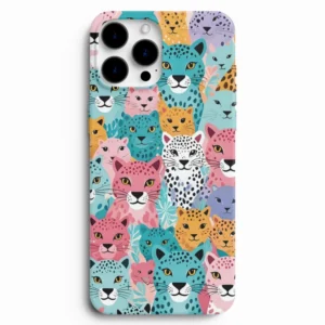Rengarenk leopar figürlü telefon kılıfı tasarımı