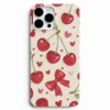 Kiraz desenli koruyucu telefon kılıfı