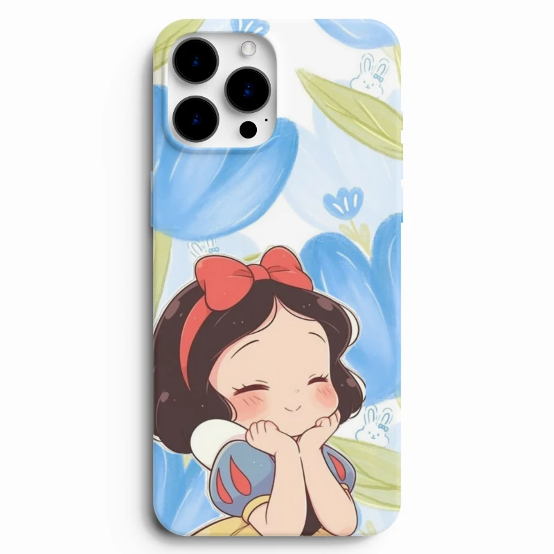 Sevimli prenses desenli koruyucu telefon kılıfı