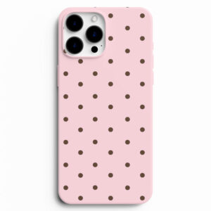 Pembe puantiyeli silikon telefon kılıfı