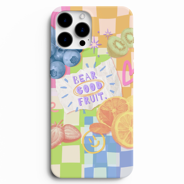 Bear Good Fruit meyve kolaj desenli telefon kılıfı