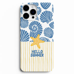 Hello Summer deniz kabuğu desenli silikon telefon kılıfı
