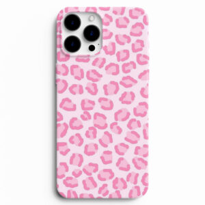 Pudra leopar desenli telefon kılıfı
